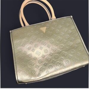 Guess Metallic Gold Tote Bag